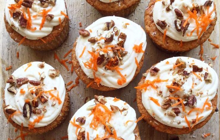 clean carrot cake cupcakes