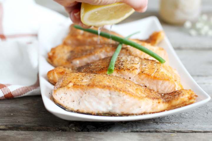 Salmon kale salad step 2 - Dr. Axe