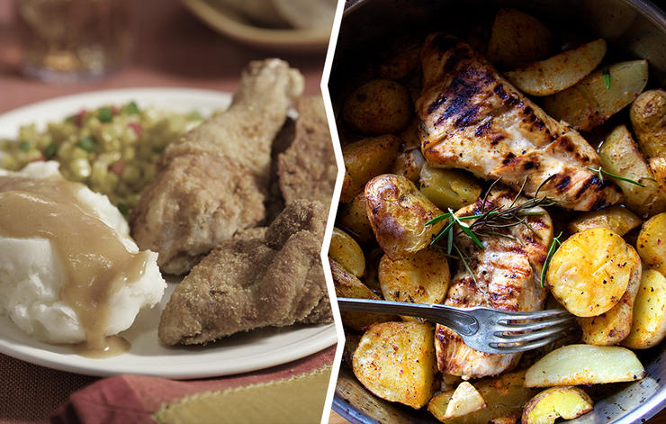 chicken and potatoes