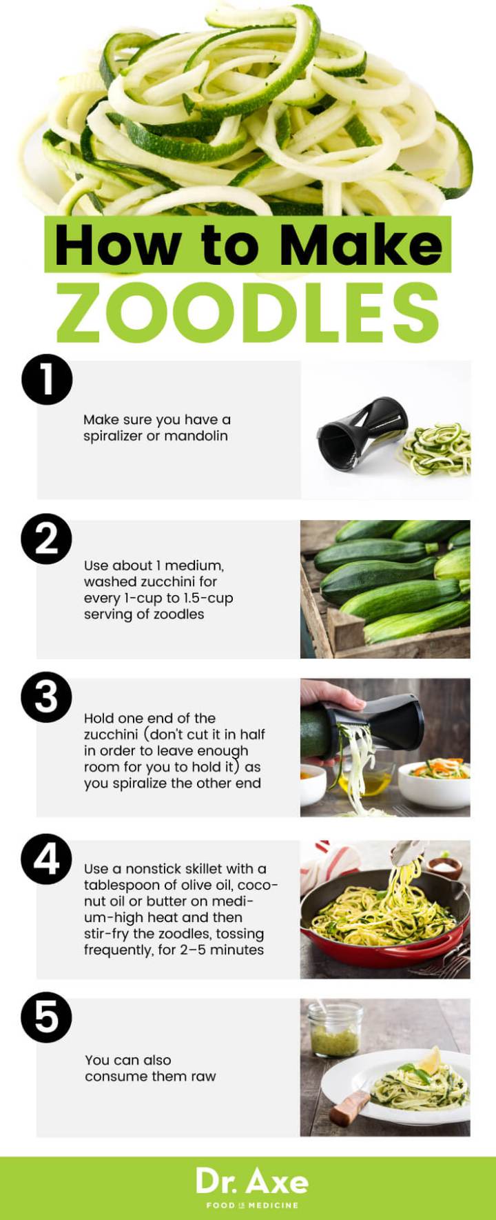 How to make zoodles - Dr. Axe