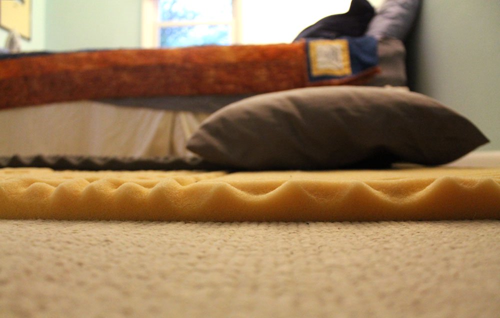 Sleeping on the floor Sleeping on the floor