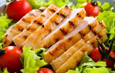 mixed greens with just chicken